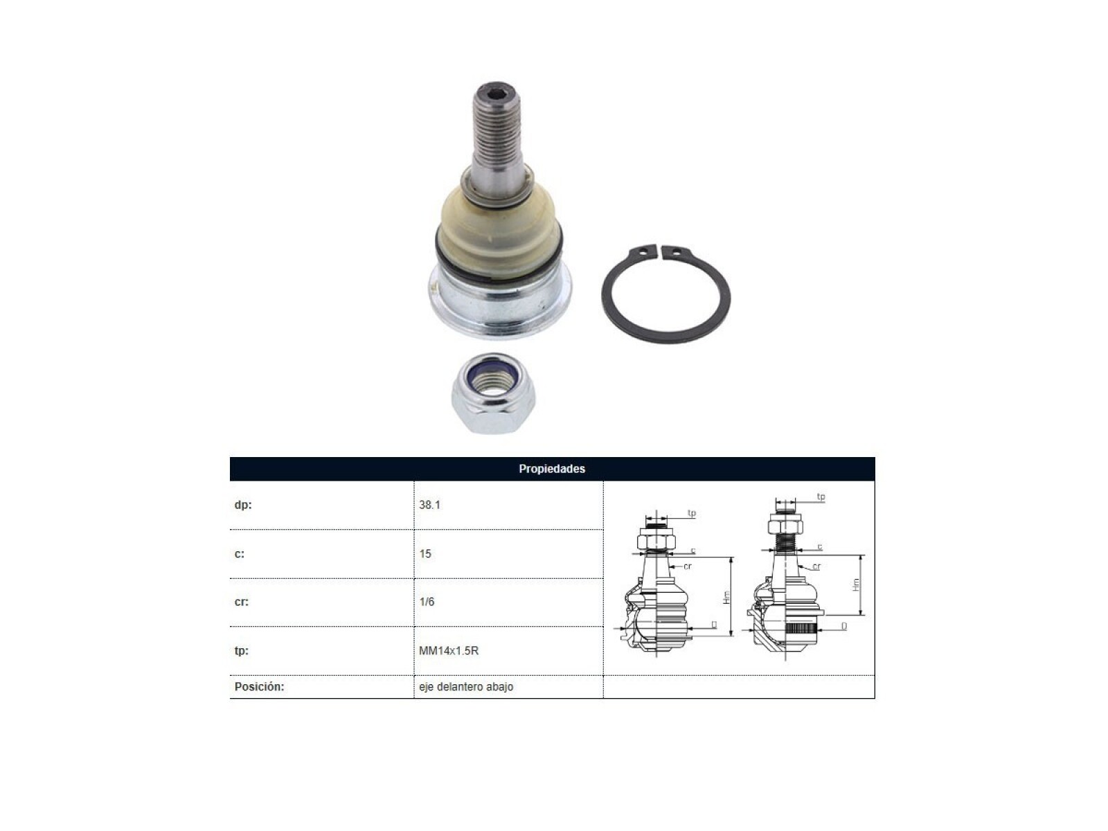 Rotula Del Nissan Sentra B15 01-06 Der/Izq 