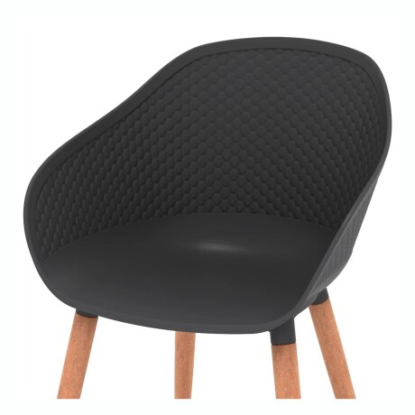 Silla De Exterior RUSTICO Antibes Carver Patas De Eucalipto - Negra Silla De Exterior RUSTICO Antibes Carver Patas De Eucalipto - Negra