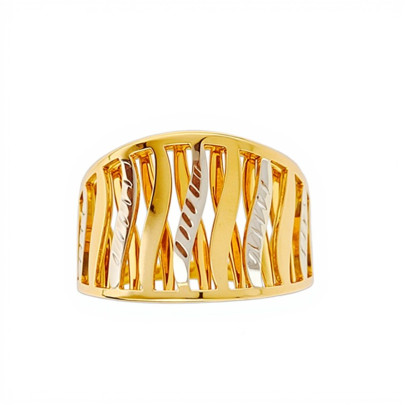 Anillo Hilos Facetados -Oro bajo-Sin piedra-AN8232 sinpiedra