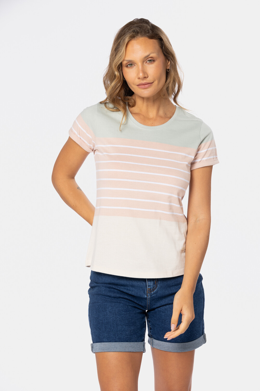 REMERA RAYADA Verde