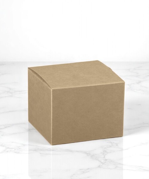 Caja plegable 12x12x10 cm. - KRAFT MARRON Caja plegable 12x12x10 cm. - KRAFT MARRON