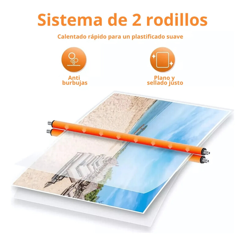 Plastificadora laminadora térmica portátil A4 BLANCO