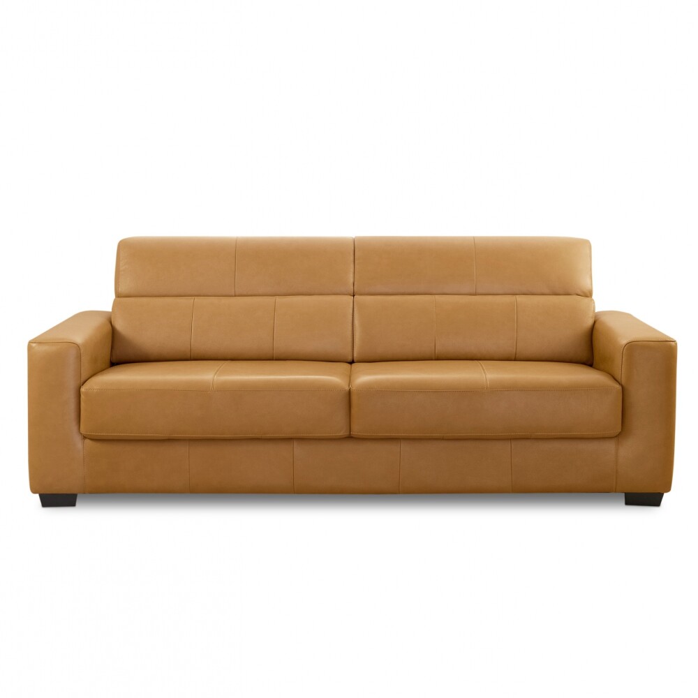 Sillón 100% Cuero - 3 Cuerpos - Sublime Camel