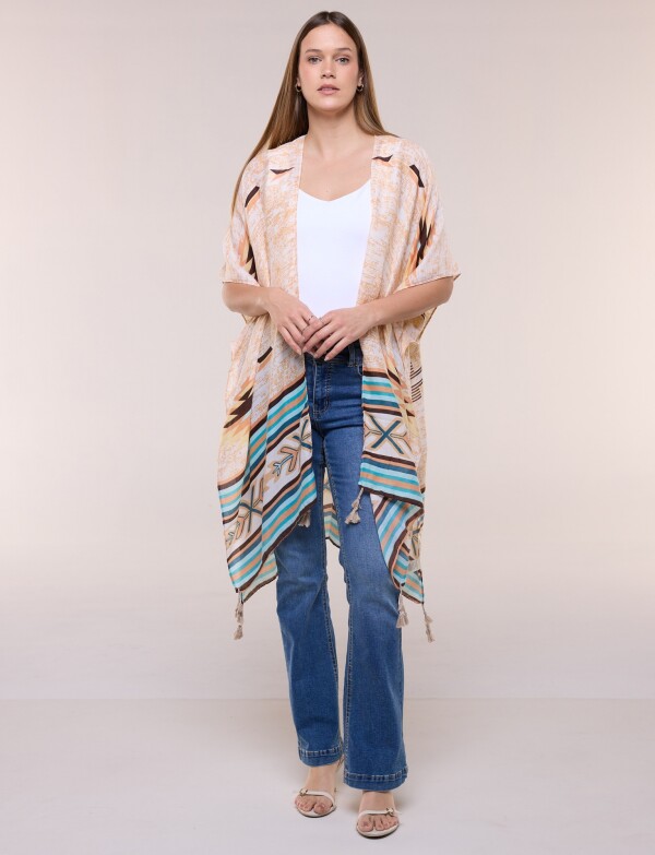 Kimono Tribal BEIGE/MULTI