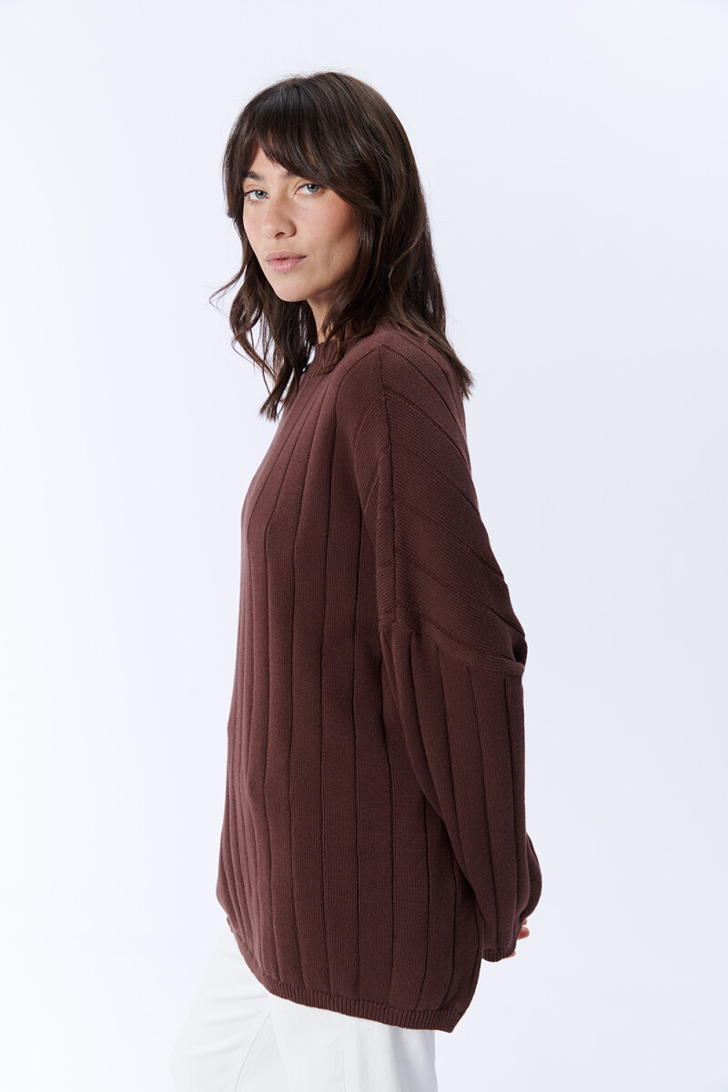 Buzo Punto Oversize Chocolate