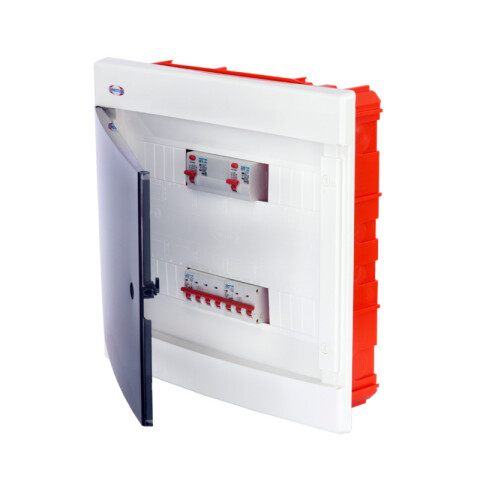 Tablero de embutir 36 módulos con puerta blanca CO7808