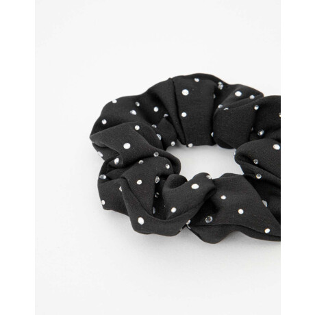Scrunchie Con Strass Negro
