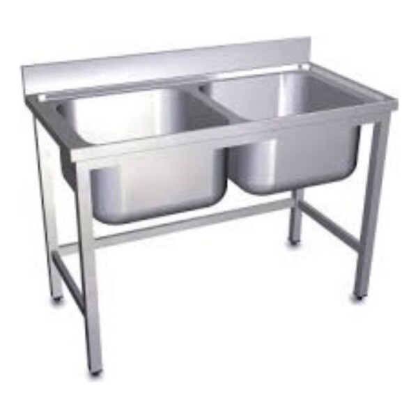Mesada con Doble Piletón de Acero Inoxidable 120 cm | Lundar BV-81 Mesada con Doble Piletón de Acero Inoxidable 120 cm | Lundar BV-81