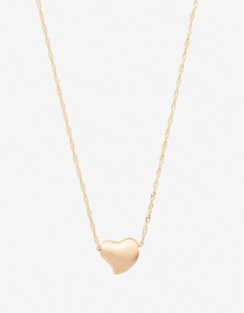 Cadena Corta con Dije Metal Collar Con Dije Corazón Metal - Dorado