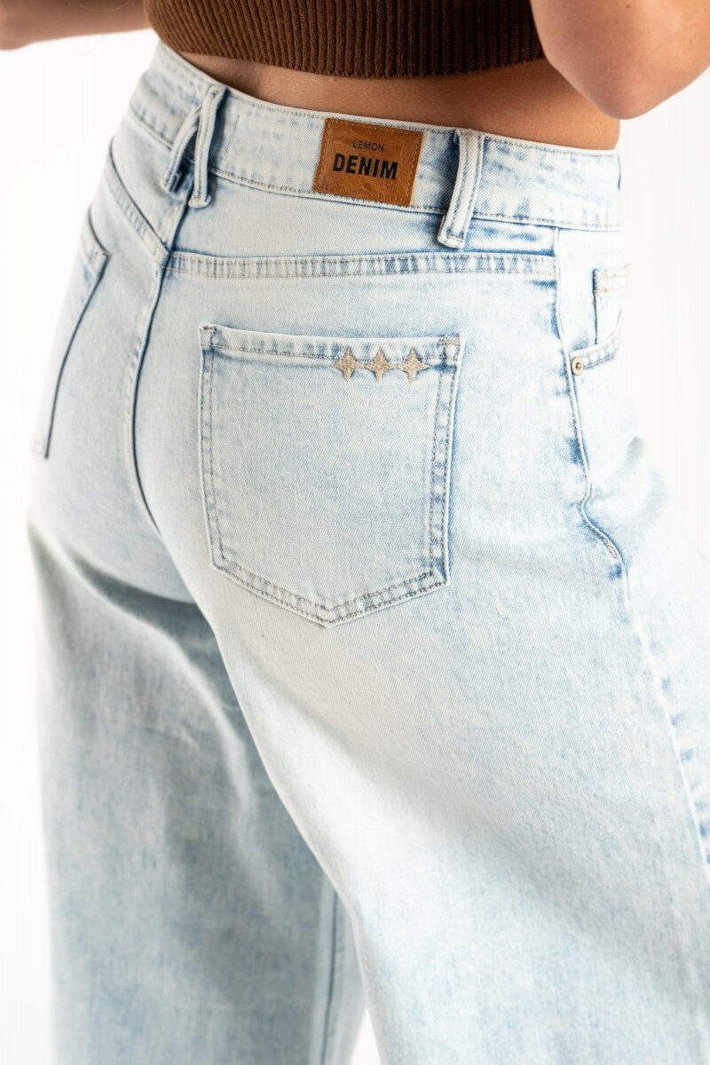 Jean Wide Leg Lavado Denim