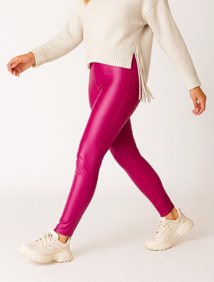 Leggins Leather - Magenta 