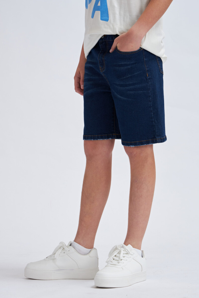Bermuda de jean Azul Oscuro