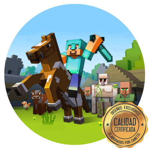 Lámina Minecraft Caballo Red.