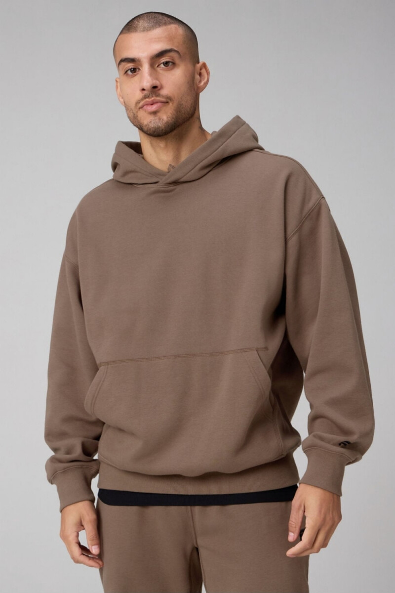 Polera The Go-To Oversized Hoodie Hombre - Truffle 