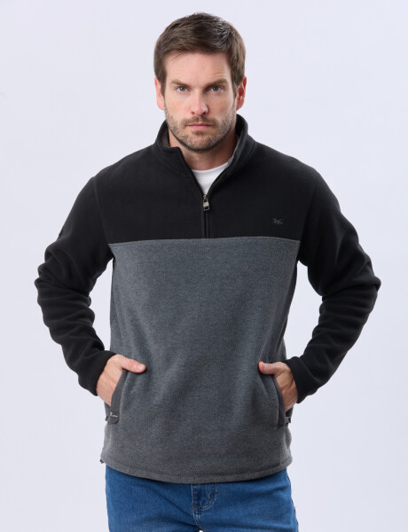 BUZO POLAR BICOLOR Negro