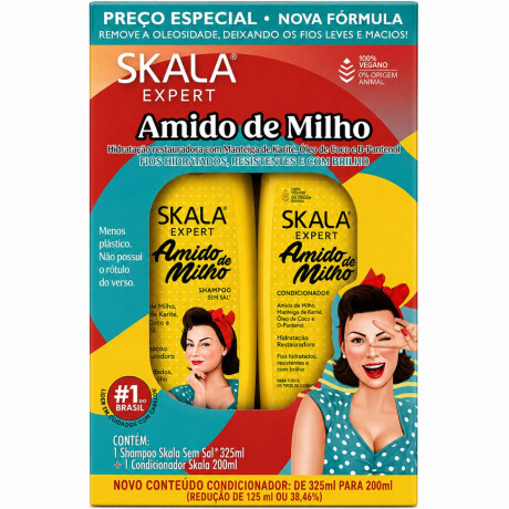 Pack Shampoo Skala 325 ml + Acondicionador 200 ml Almidon De Maiz Pack Shampoo Skala 325 ml + Acondicionador 200 ml Almidon De Maiz