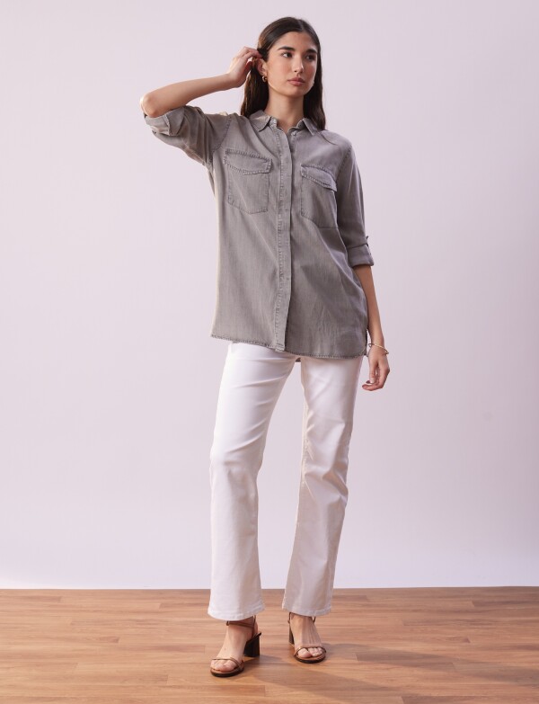 Camisa Tencel GRIS