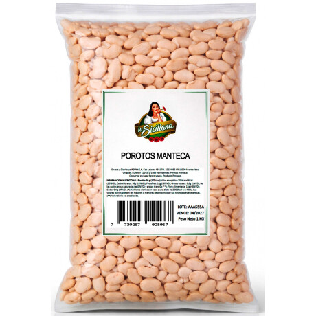 POROTO MANTECA LA SICILIANA PAQ. 1K POROTO MANTECA LA SICILIANA PAQ. 1K