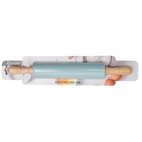 Palo Palote Rodillo de Cocina Para Amasar en Silicona Madera Verde