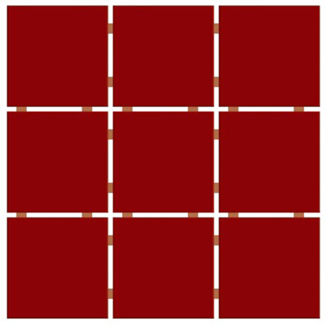 30.3X30.3 REVESTIMIENTO EN MALLA DE PIEZAS 10X10 ROJO GAMAS DE ROJO