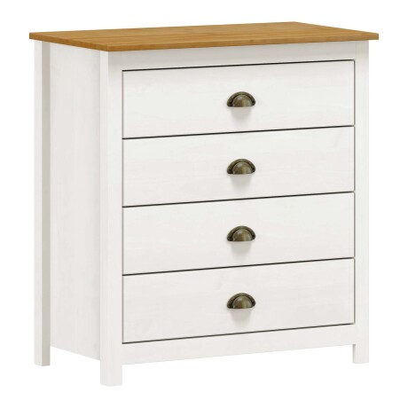 Cómoda 4 CAJONES PINO NATURAL-BEIGE TOPAZIO