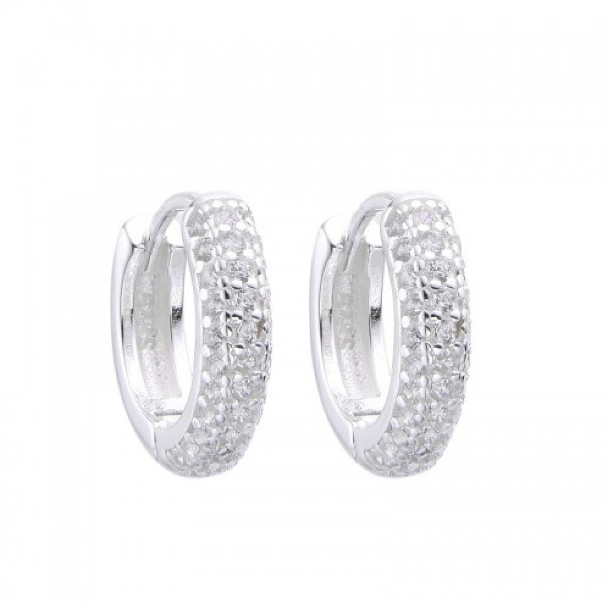 Par de aros de plata 925 con circionas. 