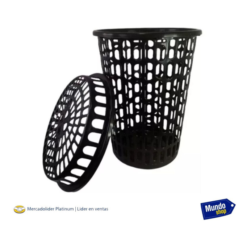 Cesto Para Ropa Organizador Plástico Calado 60lts Espacioso Cesto Para Ropa Organizador Plástico Calado 60lts Espacioso