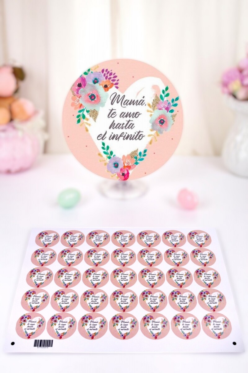 Stickers día de la madre plancha - DISEÑO 9 