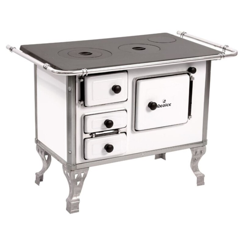 Cocina leña REALCE Nº 2 Derecha Blanca Cocina leña REALCE Nº 2 Derecha Blanca