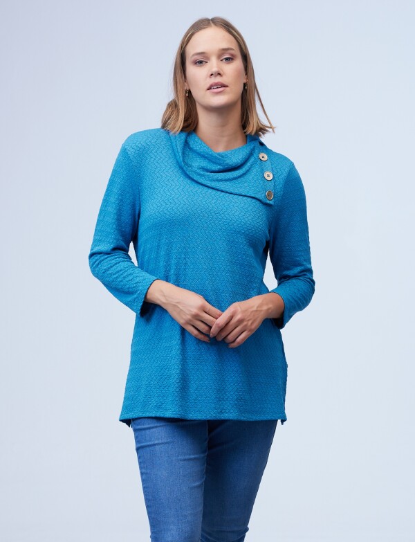 Blusa Cuello Volcado PETROLEO