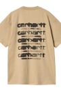 S/S Ink Bleed T-Shirt Beige