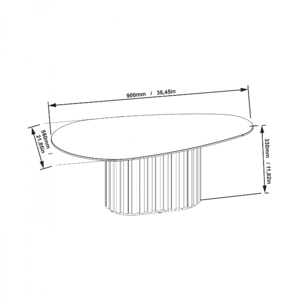 Mesa de centro Organic small - Linea Manhattan Natural