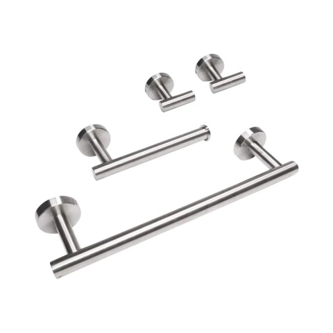 Set Accesorios De Baño Juego De 4 Piezas De Acero Inoxidable Percha Organizador Imback Color Plateado Set Accesorios De Baño Juego De 4 Piezas De Acero Inoxidable Percha Organizador Imback Color Plateado