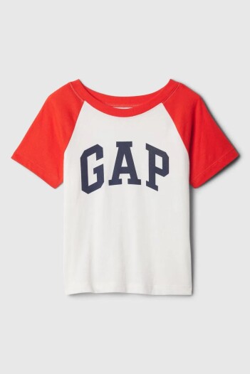 Remera Logo Gap Manga Corta Toddler Niño Hot Red 664