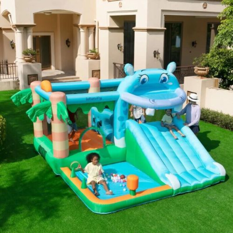 Inflable Hipopotamo con Palmeras- Doctor Dolphin Inflable Hipopotamo Con Palmeras- Doctor Dolphin