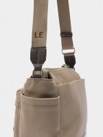 Bolso Bandolera Efecto Nylon taupe