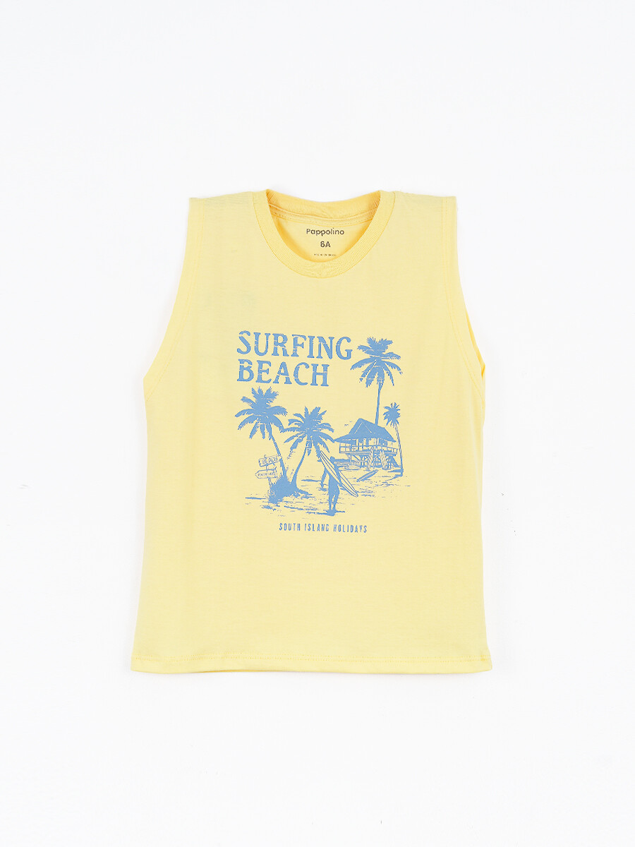 MUSCULOSA ABRAHAM PRINT - AMARILLO 