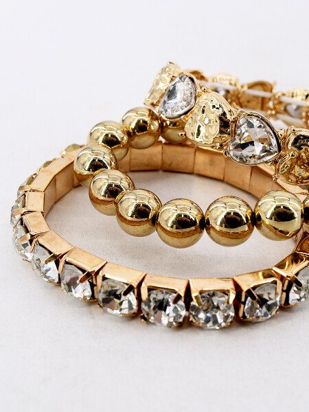 PULSERAS SET x 3 DORADO