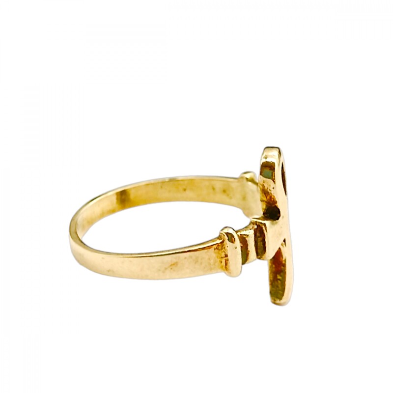 Anillo Cruz Egipcia-Oro bajo-Sin Piedra-AN8194 sinpiedra