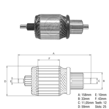 BOBINA ALTERNADOR ARRANQUE VOLKSWAGEN AGRALE PREST.M100R 12V 25D12E158L=IV.01187=LUC.719 ZM BOBINA ALTERNADOR ARRANQUE VOLKSWAGEN AGRALE PREST.M100R 12V 25D12E158L=IV.01187=LUC.719 ZM