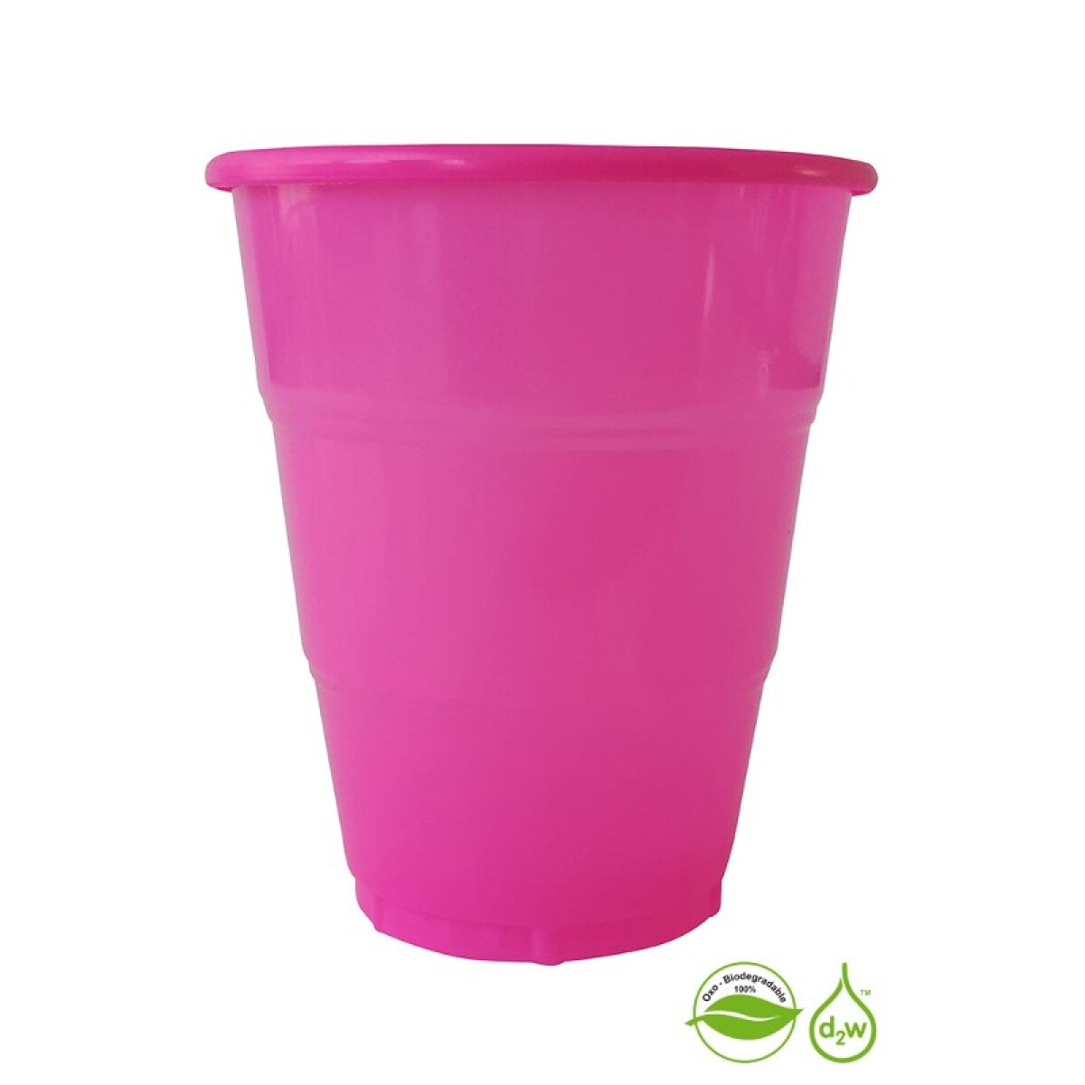Vaso Biodegradable 210ml x10 - Rosa Neón 