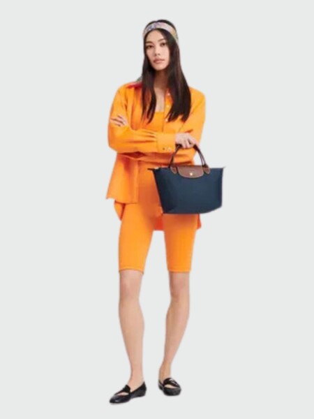 Longchamp - Le Pliage Original Bolso con Asa Superior S Azul