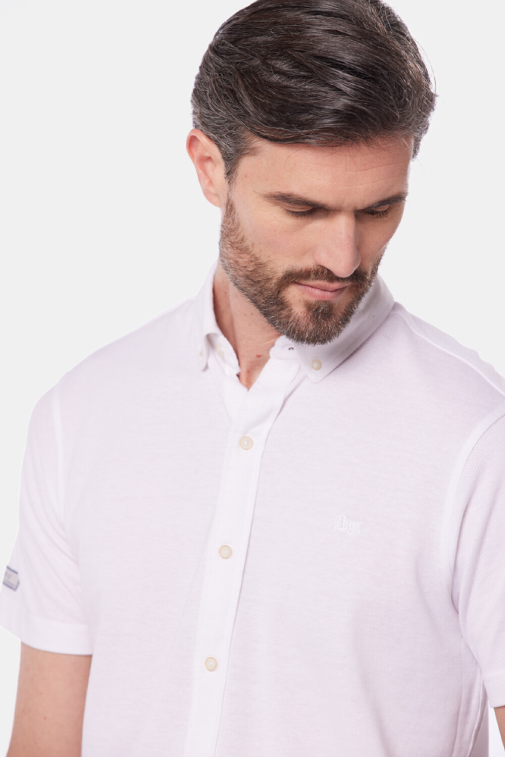 CAMISA LISA EN PIQUE Blanco