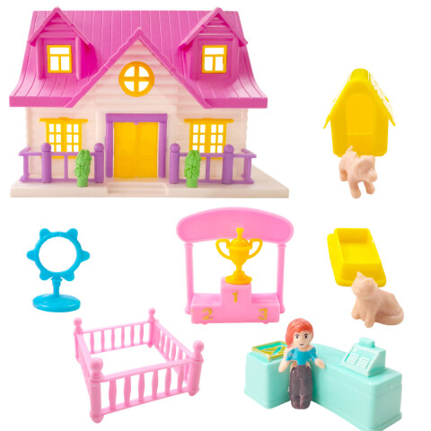 3X2 OUTLET Casa 2 pisos c/ muñeca, muebles y mascotas 3x2 Outlet Casa 2 Pisos C/ Muñeca, Muebles Y Mascotas