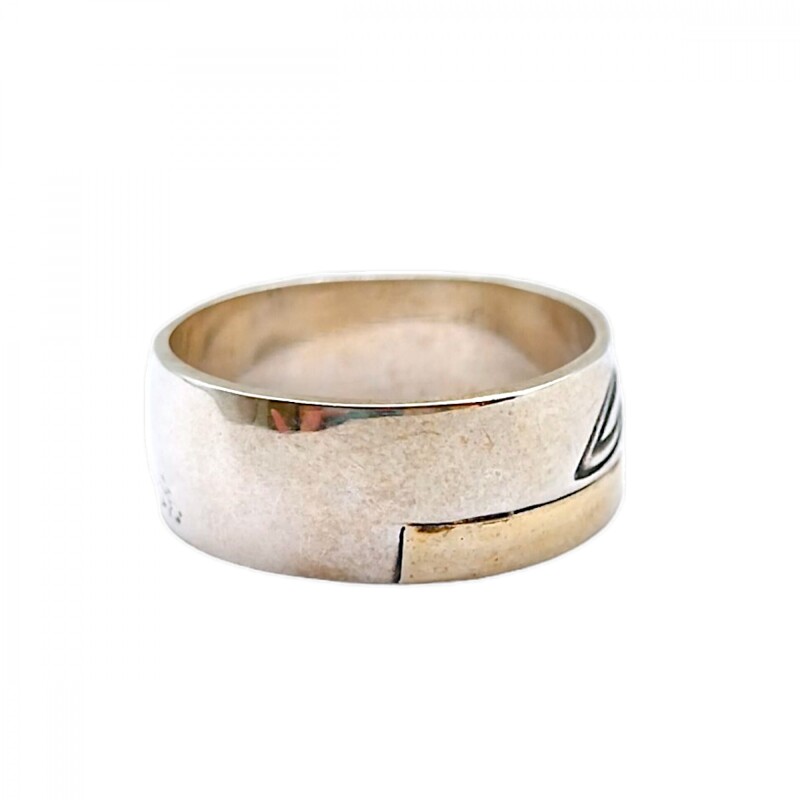 Anillo Pez-Plata y Oro-Sin Piedra-AN5028 sinpiedra