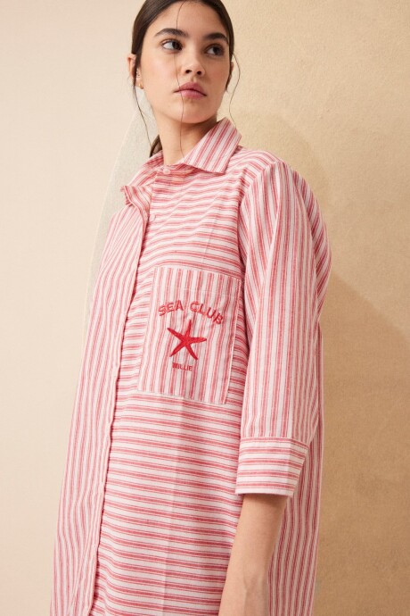 VESTIDO CAMISERO SAILOR ROSA