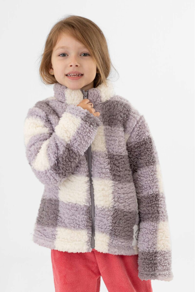 Campera infantil checks - Lila 