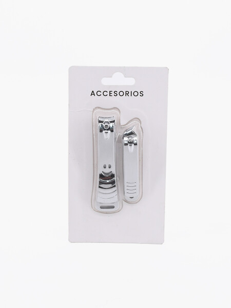 CORTA UÑAS BASIC X 2 BLANCO
