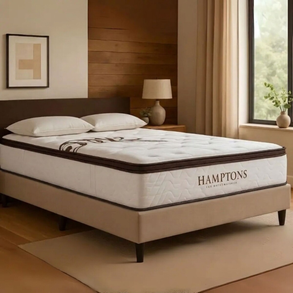 Sommier 2 Plazas Hamptons Palladium Smart Box - Beige 
