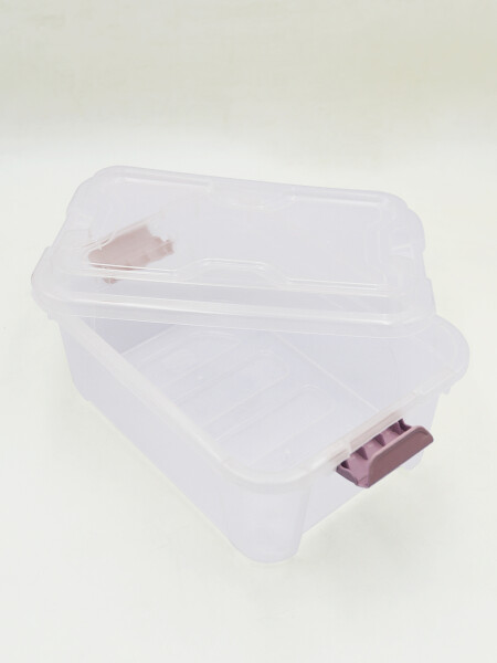 CAJA ORGANIZADORA PLASTICA 5LTS 30X21.5X13.5CM ROSADO